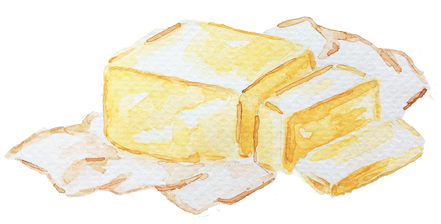 Watercolor Butter Food Ingredient