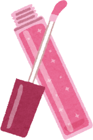 Watercolor Illustration of Pink Lip Gloss